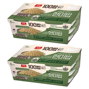 양반 100밥 현미밥, 130g, 12개