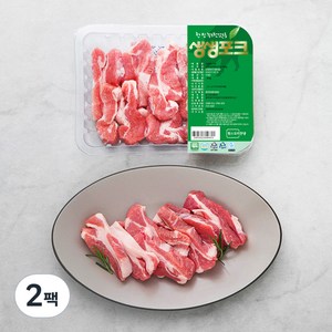 생생포크 한돈 무항생제 인증 등심덧살 (냉장), 300g, 2팩