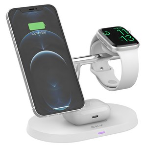 스카이 필 W54 맥세이프 3in1 아이폰 애플워치 에어팟 호환 무선 충전기 SKY-W54Mag