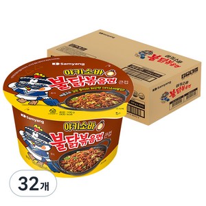 불닭볶음면 큰컵 야키소바 100g, 32개