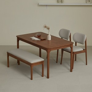 스칸딕 워즈 원목식탁 1400 + 워즈벤치 + C의자 2P 4인용 방문설치