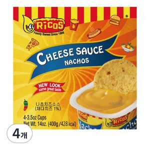 리코스 나쵸치즈소스 4개입, 400g, 4개