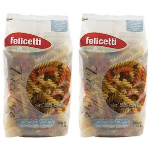 펠리체티 유기농 삼색 푸질리, 500g, 2개