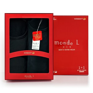 몽드엘 남성용 기모 발열내의 2p 세트