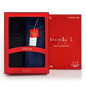 몽드엘 남성용 기모 발열내의 2p 세트