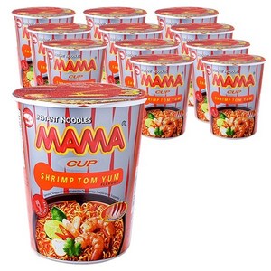 마마 컵 쉬림 톰냠 플레이버 컵라면 70g, 12개