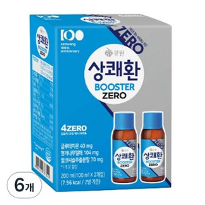 상쾌환 부스터 ZERO 숙취해소음료 2p, 100ml, 12개