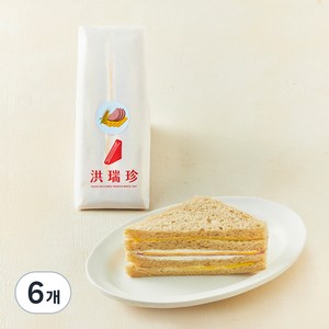 홍루이젠 호밀빵 햄치즈 샌드위치, 74g, 6개