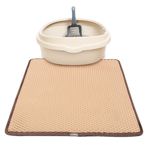 뽀시래기 고양이 사막화방지 뽕뽕 화장실매트, 베이지, 특대형(85 x 6..., 1개