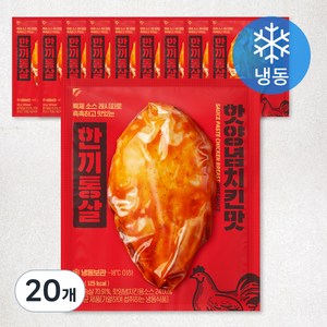한끼통살 통살 닭가슴살 핫양념치킨맛 (냉동), 100g, 1개입, 20개