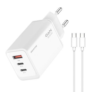 스마텍 65W 3포트 Gan 초고속 충전기 + 케이블 세트 STQC-GAN65ACC
