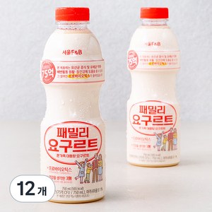 서울에프엔비 패밀리요구르트, 750ml, 12개