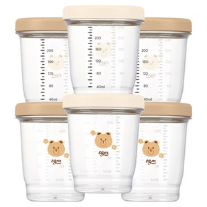 티지엠 국산 이유식 밀폐 보관 용기 3p 세트, 240ml, 탠브라운 + 탠브라..., 2개
