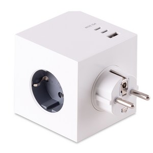 플라이토 블록 PD 20W 고용량 C타입 2포트 + USB 1포트 멀티탭 3구 세트 플러그형