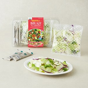피그인더가든 데일리믹스 샐러드 + 저당 참깨흑임자드레싱 KIT 3개입, 315g, 1개