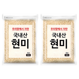 국내산 현미, 5kg, 2개