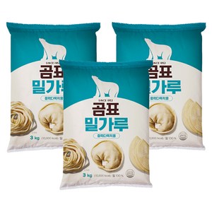 곰표 밀가루 중력다목적용, 3kg, 3개