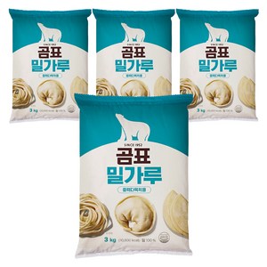 곰표 밀가루 중력다목적용, 3kg, 4개
