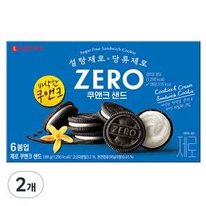 롯데제로 쿠앤크 샌드, 288g, 2개