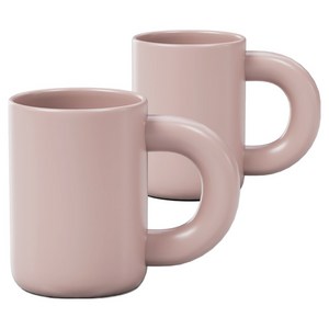 키에 베이직 도자기 뭉툭 머그컵 2개입 세트 280ml