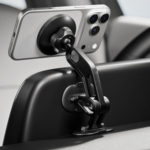 신지모루 강력 고정 차량용 맥세이프 마그네틱 파노라마 핸드폰 거치대, 블랙, 1개