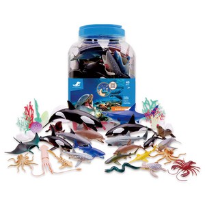 다이노랩 사각 버켓 바다 동물 피규어 40p 세트