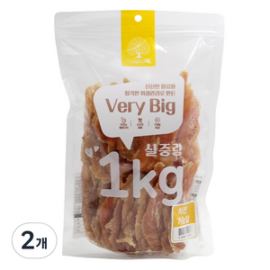 더내추럴 강아지 베리빅 육포, 1kg, 2개, 치킨가슴살