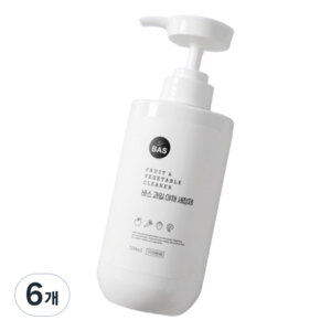 BAS 과일 야채 세정제 액상형, 500ml, 6개