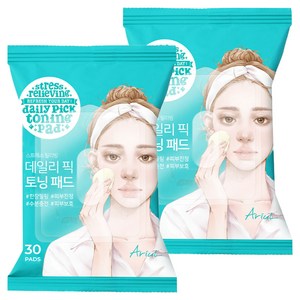 [비건뷰티] 아리얼 데일리 픽 토닝패드 57g, 30매입, 2개