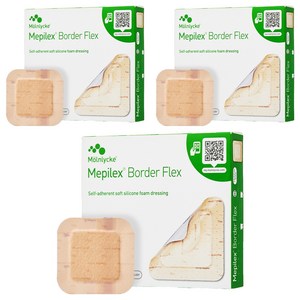메피렉스 보더 플렉스 실리콘 폼 드레싱 5p, 7.5 x 7.5 ..., 3개
