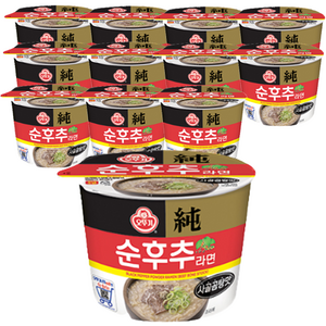 오뚜기 순후추라면 사골곰탕맛 컵라면 105g, 12개