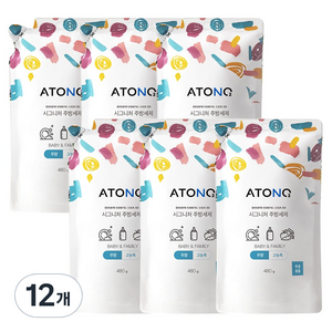 아토앤오투 시그니처 주방세제 무향 리필, 480g, 12개