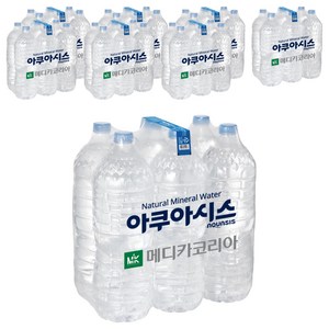 아쿠아시스 먹는샘물 무라벨, 2L, 48개