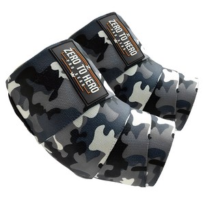 제로투히어로 헬스 카모 팔꿈치보호대 좌우세트, 폭 8cm x 길이..., 블랙 카모, 1세트