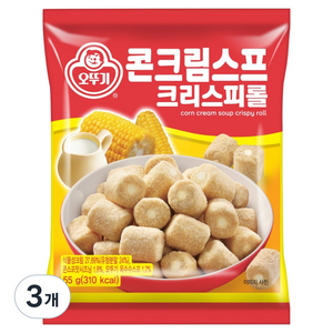 오뚜기 콘크림 스프 크리스피롤, 55g, 3개