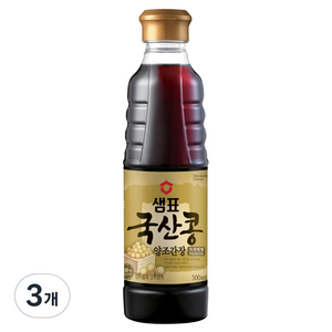 샘표 국산콩 양조간장, 500ml, 3개