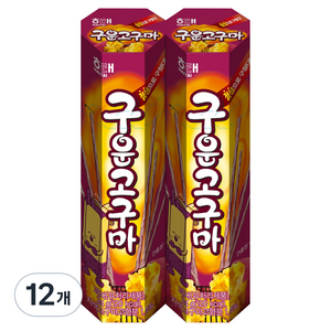 해태제과 구운고구마 과자, 24g, 12개