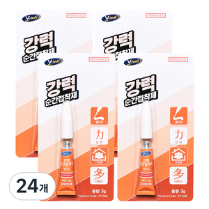 Vtech 강력 순간 접착제 젤타입 3g, 24개