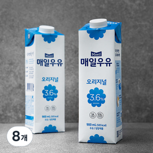 매일우유 오리지널, 900ml, 8개