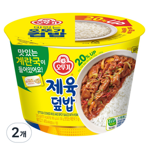 오뚜기 즉석국 컵밥 제육덮밥, 315g, 2개