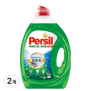 퍼실 딥클린 초미세세탁 파워젤 맥스 드럼용 액체세제 본품, 2.5L, 2개