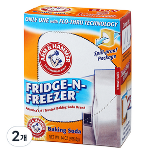암앤해머 프리지앤프리저 베이킹소다 냉장고탈취제, 396.8g, 2개