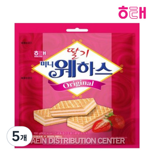 해태제과 딸기 미니 웨하스, 150g, 5개