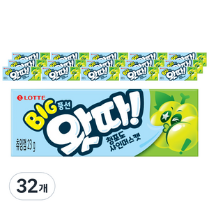 왓따 청포도 샤인머스캣 풍선껌, 23g, 32개