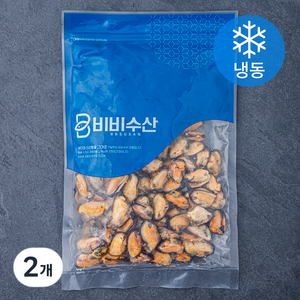 비비수산 큼직한 자숙 홍합살 (냉동), 500g, 2개