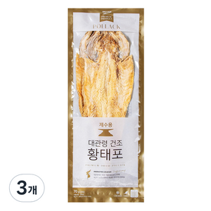 마켓밀러 대관령 건조 황태포, 70g, 3개