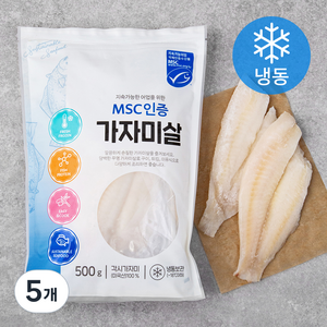 프리미어 미국 MSC인증 가자미살(냉동), 500g, 5개