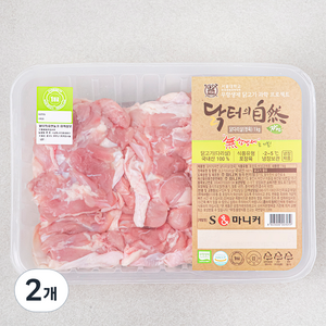 마니커 무항생제 인증 닭터의자연 닭다리살 (냉장), 1kg, 2개