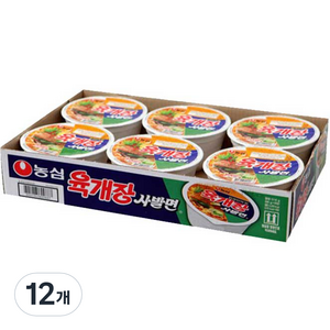 농심 육개장 사발면 86g, 12개