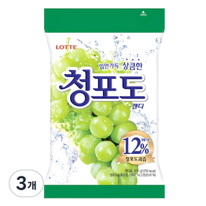 롯데웰푸드 청포도 캔디, 323g, 3개
